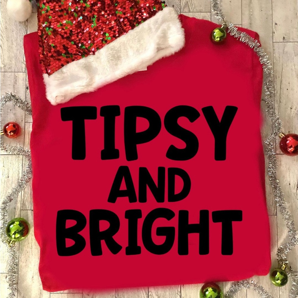 Custom made holiday tees with punny phrases, get it?